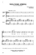 Andy Beck: Welcome, Spring SATB Product Image