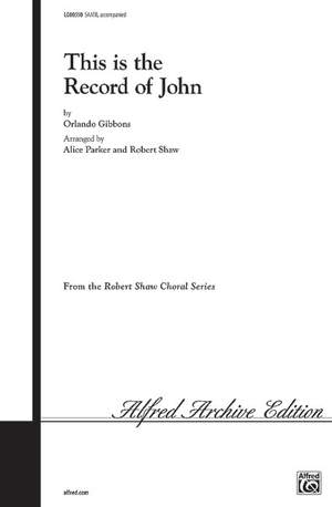 This Is the Record of John SATB