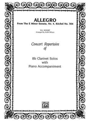 Wolfgang Amadeus Mozart: Allegro (from E Minor Sonata #4)