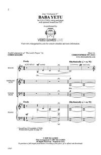 Chris Kiagiri/Christopher Tin: Baba Yetu (from the video game Civilization IV)