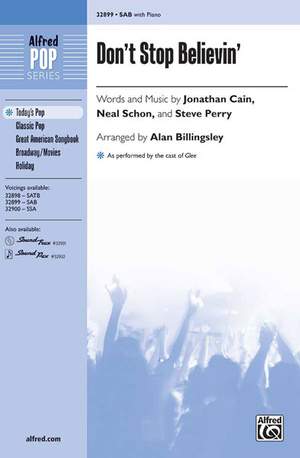 Jonathan Cain/Steve Perry/Neal Schon: Don't Stop Believin' SAB