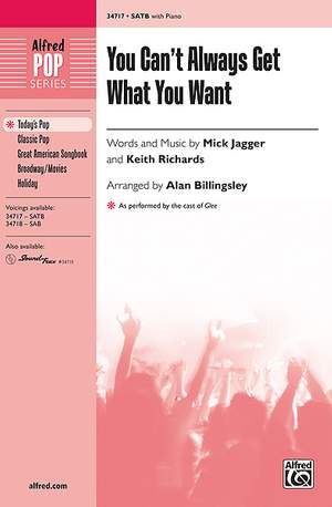 Mick Jagger/Keith Richards: You Can't Always Get What You Want SATB