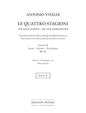 Vivaldi, A: The Four Seasons, Concerti Op. 8; No. 2 in G minor RV315 Summer
