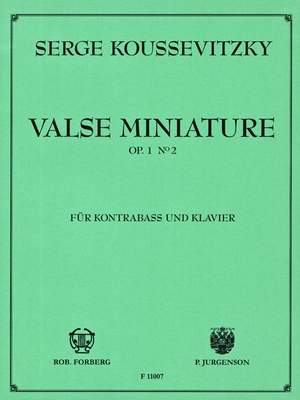 Koussevitsky, S: Valse Miniature Op.1 No.2