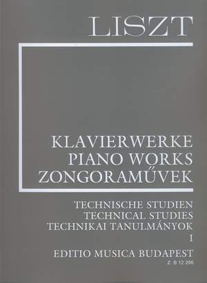 Liszt: Technical Studies I (paperback)