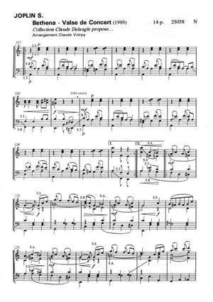 Joplin, Scott: Bethena (Valse de concert) (sax quartet)