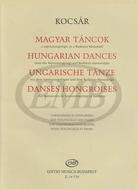Kocsar, Miklos: Hungarian Dances (cello and piano)