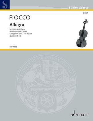Fiocco, J: Allegro G-Dur G major