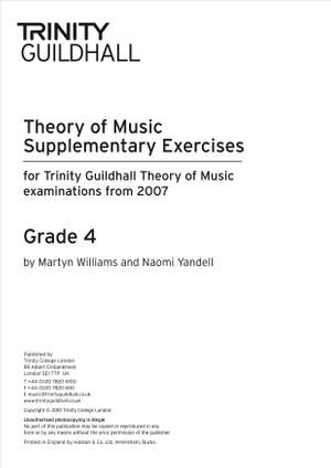 Trinity Guildhall Theory Supplementary Exercises Grade 4