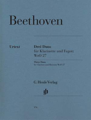 Ludwig van Beethoven: Three Duos for Clarinet and Bassoon WoO.27