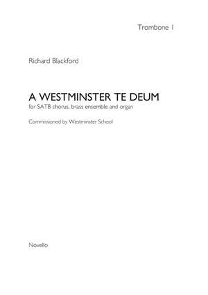 Richard Blackford: A Westminster Te Deum (Brass Ensemble Parts)