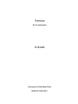 Jo Kondo: Terracina