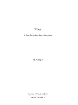Jo Kondo: Words