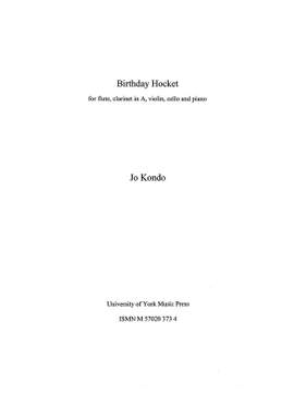 Jo Kondo: Birthday Hocket