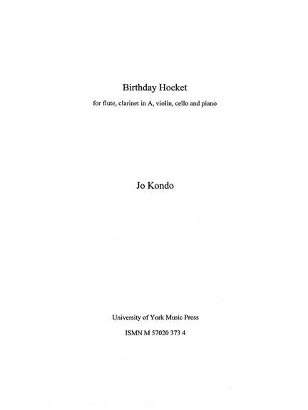 Jo Kondo: Birthday Hocket