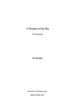 Jo Kondo: A Prospect Of The Sky