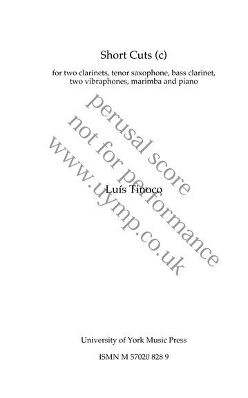 Luís Tinoco: Short Cuts