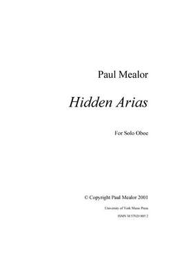 Paul Mealor: Hidden Arias