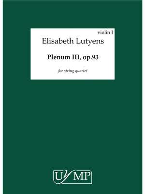 Elisabeth Lutyens: Plenum III Op.93