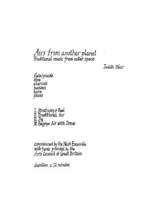 Judith Weir: Airs From Another Planet (Parts)