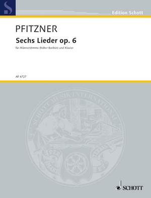 Pfitzner, H: 6 Lieder op. 6