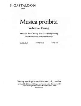 Gastaldon, S: Verbotener Gesang op. 5