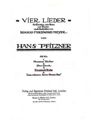 Pfitzner, H: 4 Lieder op. 32