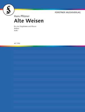 Pfitzner, H: Alte Weisen op. 33 Book 1