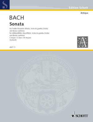 Bach, J S: Sonata C-Dur C major