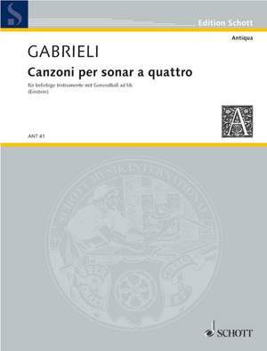 Gabrieli, G: Canzoni