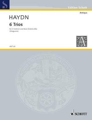 Haydn, J: 6 Trios Hob.V: G 1