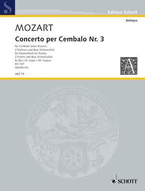 Mozart, W A: Concerto III Eb Major KV 107