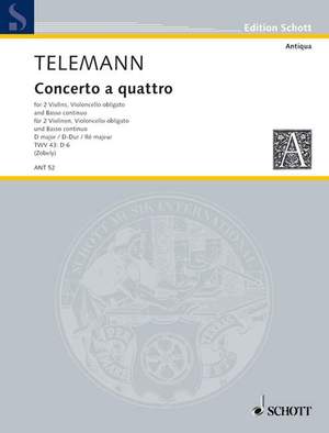 Telemann: Concerto a quattro D major TWV 43: d 6