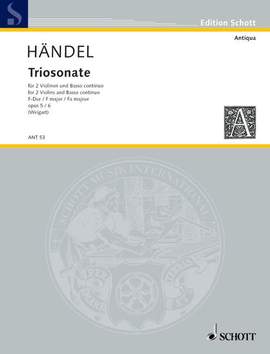 Handel, G F: Triosonata F Major F major op. 5/6