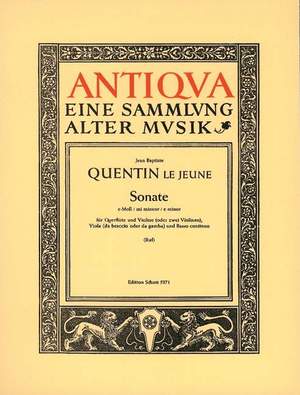 Quentin le Jeune, J B: Sonata e minor op. 10/3