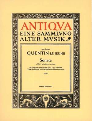 Quentin le Jeune, J B: Sonate e-Moll E minor op. 10/3