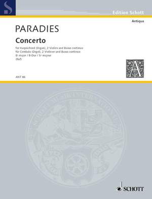 Paradisi, P D: Concerto B-Dur B flat major