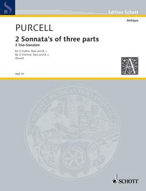 Purcell, H: 2 Sonatas of three parts