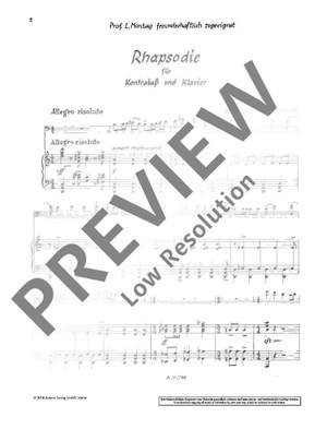 Vasady-Balogh, L: Rhapsodie op. 21