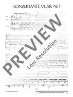 Langer, H: Konzertante Musik Nr. 1 Product Image