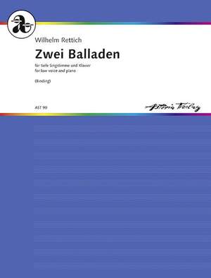 Rettich, W: Zwei Balladen op. 38 c Product Image