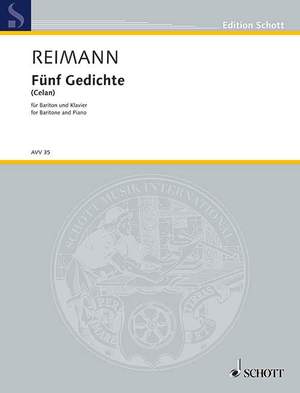 Reimann, A: Fünf Gedichte von Paul Celan