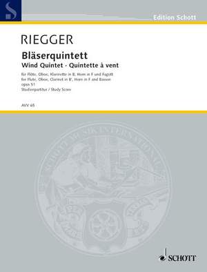 Riegger, W: Wind quintet op. 51