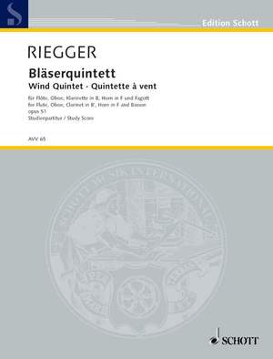 Riegger, W: Bläserquintett op. 51