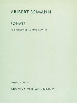 Reimann, A: Cello Sonata