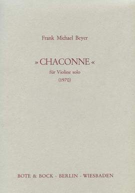 Beyer, F M: Chaconne