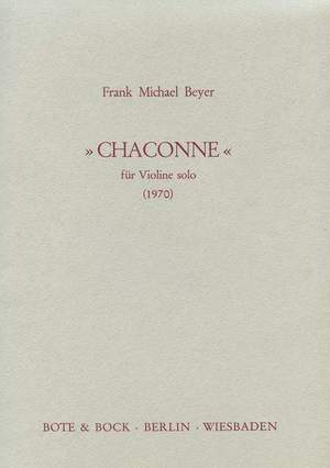 Beyer, F M: Chaconne