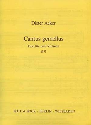 Acker, D: Cantus gemellus