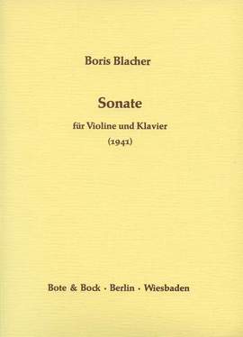 Blacher, B: Sonata