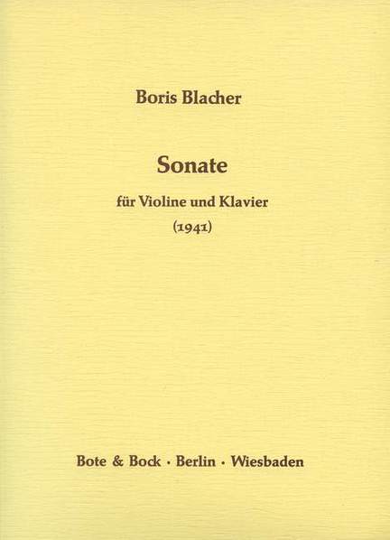 Blacher, B: Sonata